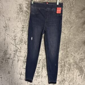 SPANX Distressed Denim Leggings Women’s M High Rise Skinny Stretch Jeggings NWT